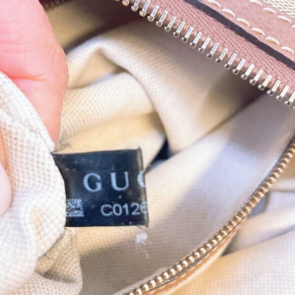 Gucci GG Canvas & Leather Hobo Bag Beige/Brown M - Picture 8 of 14